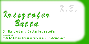 krisztofer batta business card